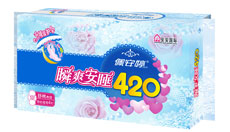 瞬爽安睡420mm特長(zhǎng)夜用棉面衛(wèi)生巾4片PT02085